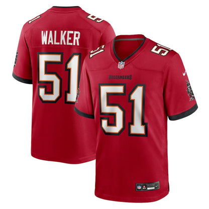 David Walker 51 Tampa Bay Buccaneers Team Game Men Jersey - Red