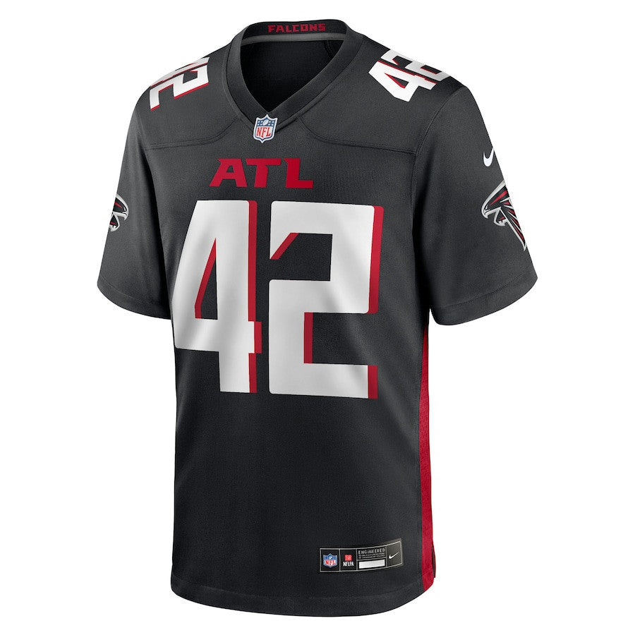 Josh Woods 42 Atlanta Falcons Team Game Men Jersey - Black