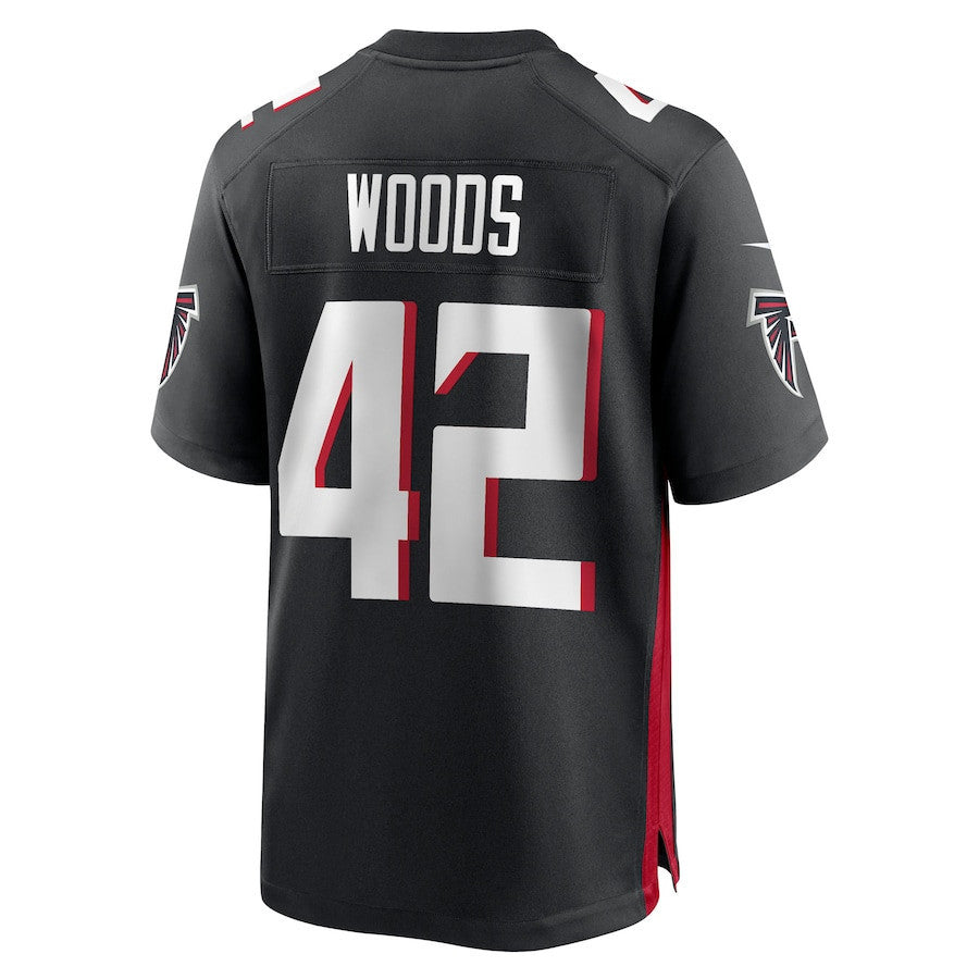 Josh Woods 42 Atlanta Falcons Team Game Men Jersey - Black