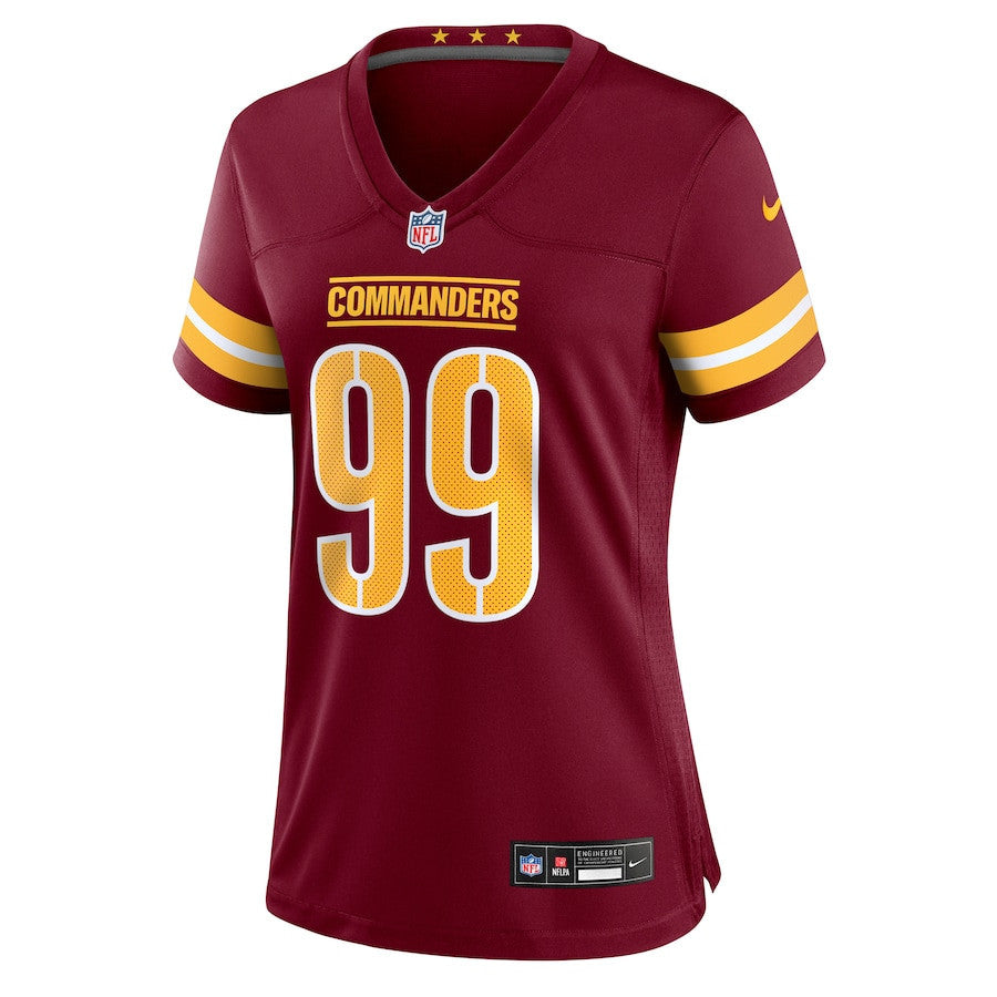 Javon Kinlaw 99 Washington Commanders Women's Team Game Jersey - Burgundy