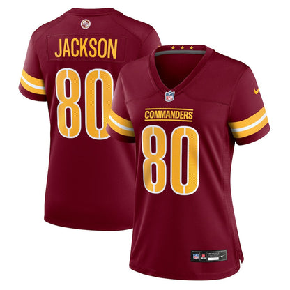 Tyree Jackson 80 Washington Commanders Women's Team Game Jersey - Burgundy