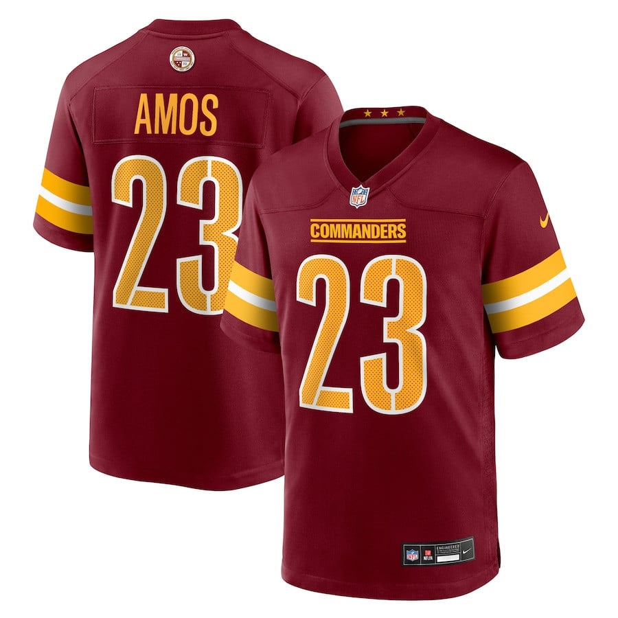 Trey Amos 23 Washington Commanders Team Game Men Jersey - Burgundy