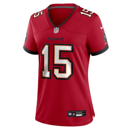 Tez Johnson 15 Tampa Bay Buccaneers Women's Team Game Jersey - Red