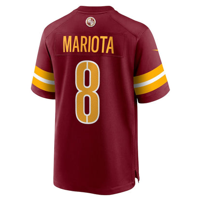 Marcus Mariota 8 Washington Commanders Team Game Men Jersey - Burgundy