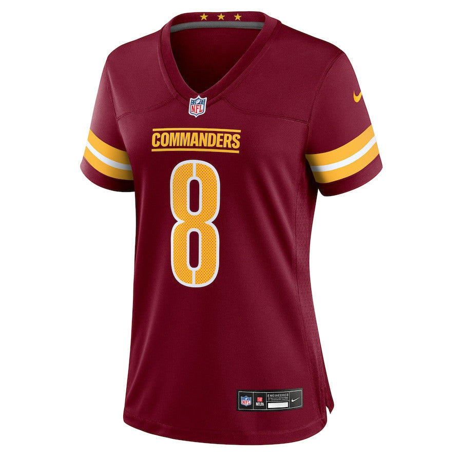 Marcus Mariota 8 Washington Commanders Women's Team Game Jersey - Burgundy