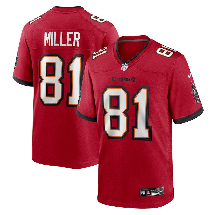 Ryan Miller 81 Tampa Bay Buccaneers Team Game Men Jersey - Red
