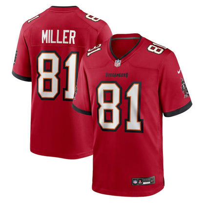 Ryan Miller 81 Tampa Bay Buccaneers Team Game Men Jersey - Red