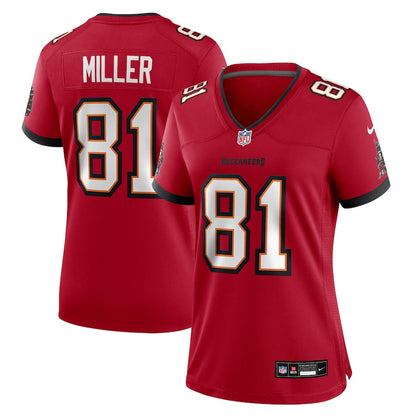Ryan Miller 81 Tampa Bay Buccaneers Women's Team Game Jersey - Red