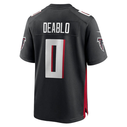 Divine Deablo 0 Atlanta Falcons Team Game Men Jersey - Black