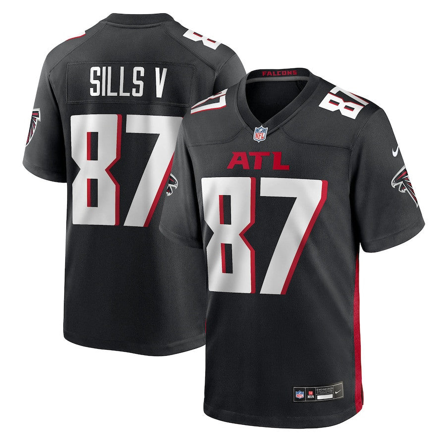 David Sills V 87 Atlanta Falcons Team Game Men Jersey - Black