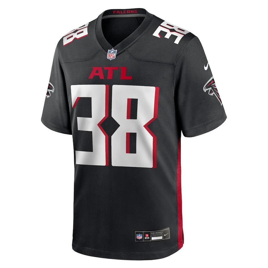 Nathan Carter 38 Atlanta Falcons Team Game Men Jersey - Black