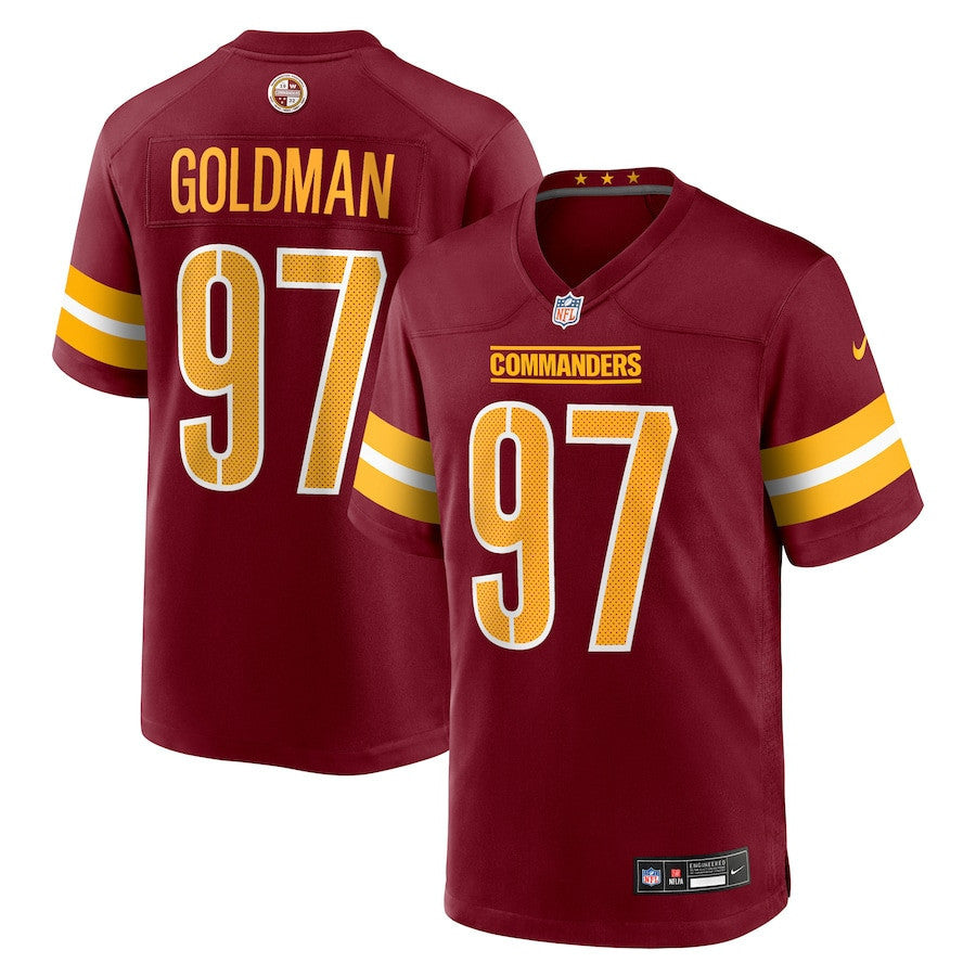 Eddie Goldman 97 Washington Commanders Team Game Men Jersey - Burgundy