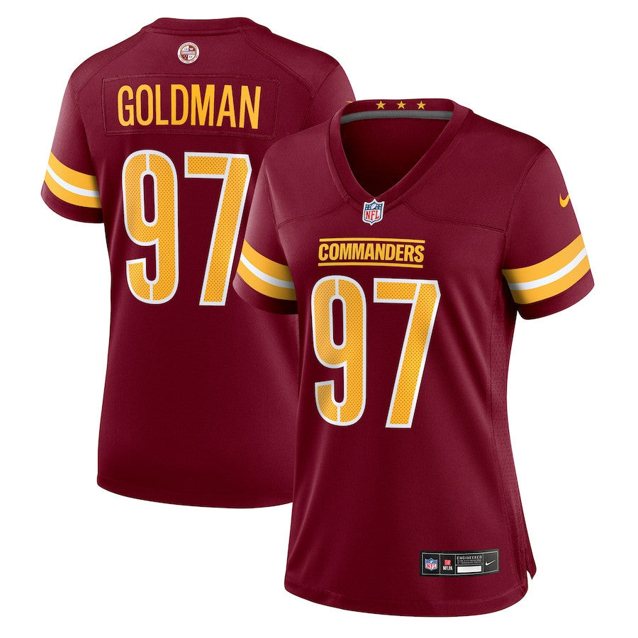Eddie Goldman 97 Washington Commanders Women's Team Game Jersey - Burgundy