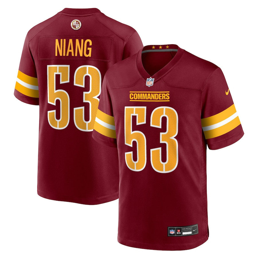 Lucas Niang 53 Washington Commanders Team Game Men Jersey - Burgundy