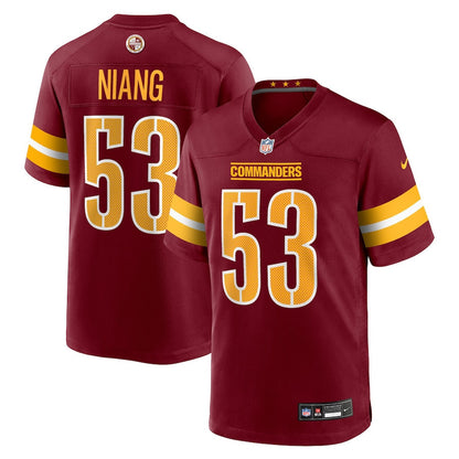 Lucas Niang 53 Washington Commanders Team Game Men Jersey - Burgundy