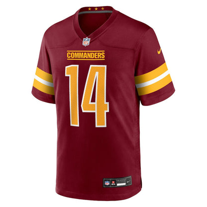 Josh Johnson 14 Washington Commanders Team Game Men Jersey - Burgundy