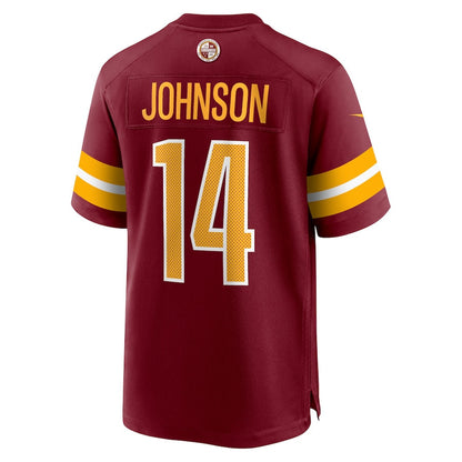 Josh Johnson 14 Washington Commanders Team Game Men Jersey - Burgundy