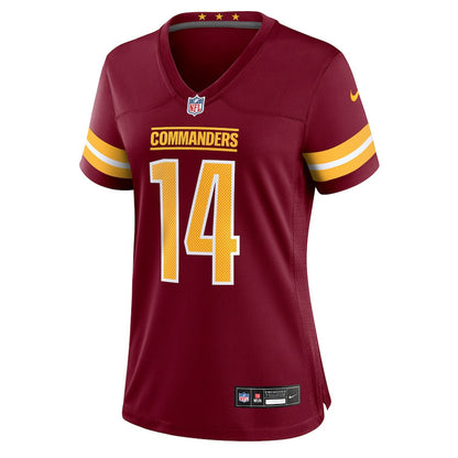Josh Johnson 14 Washington Commanders Women's Team Game Jersey - Burgundy