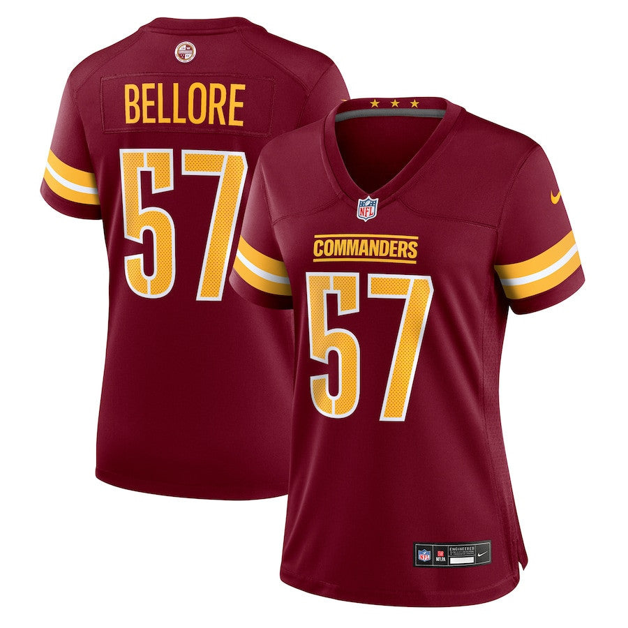 Nick Bellore 57 Washington Commanders Women's Team Game Jersey - Burgundy