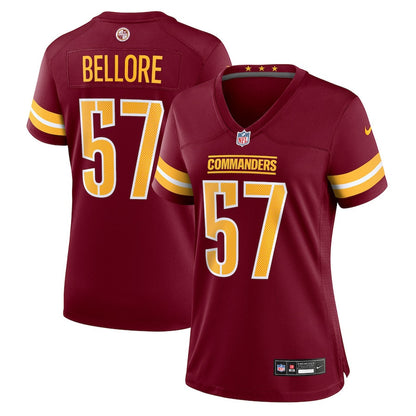 Nick Bellore 57 Washington Commanders Women's Team Game Jersey - Burgundy