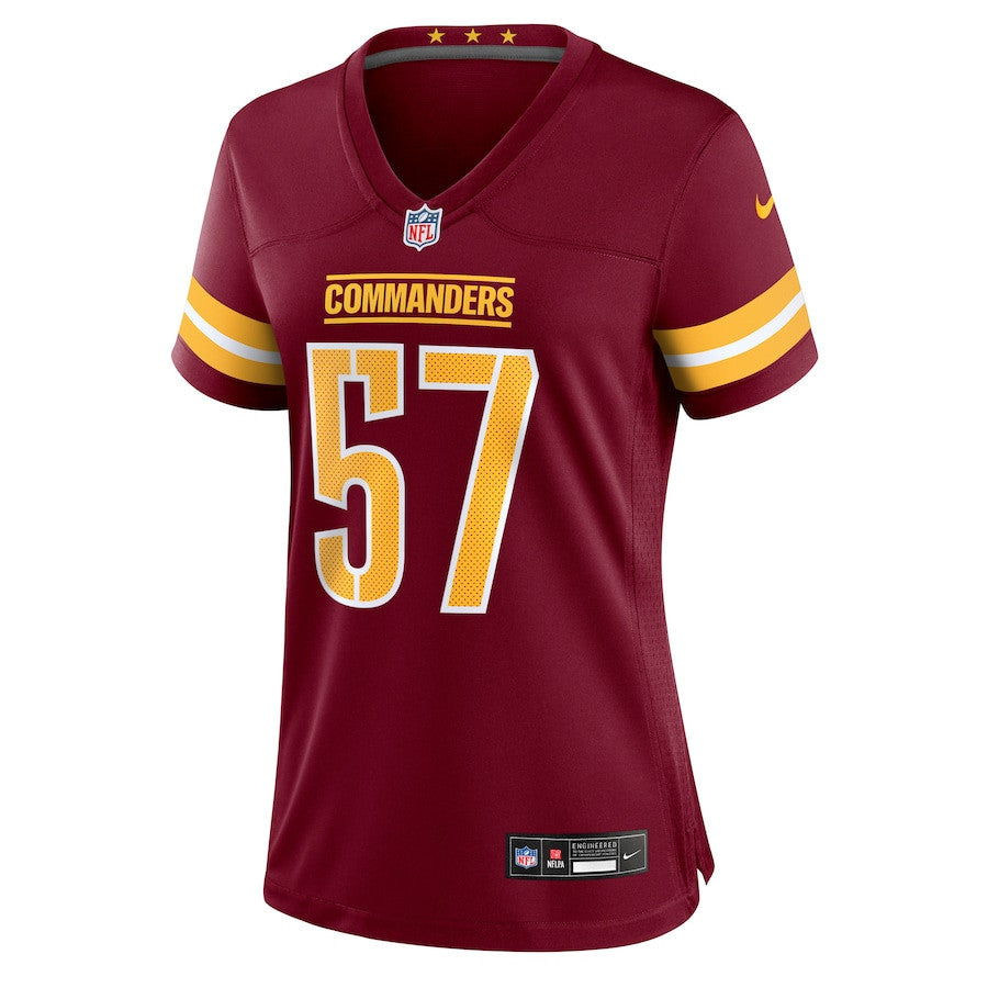 Nick Bellore 57 Washington Commanders Women's Team Game Jersey - Burgundy