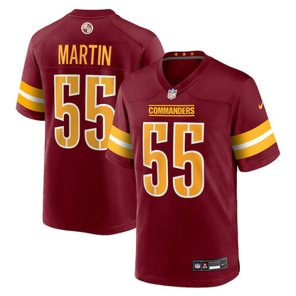 Jacob Martin 55 Washington Commanders Team Game Men Jersey - Burgundy