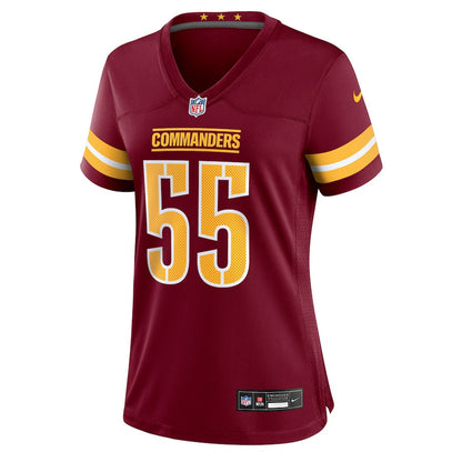 Jacob Martin 55 Washington Commanders Women's Team Game Jersey - Burgundy