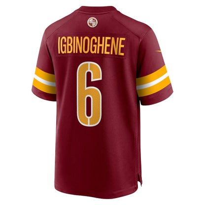 Noah Igbinoghene 6 Washington Commanders Team Game Men Jersey - Burgundy