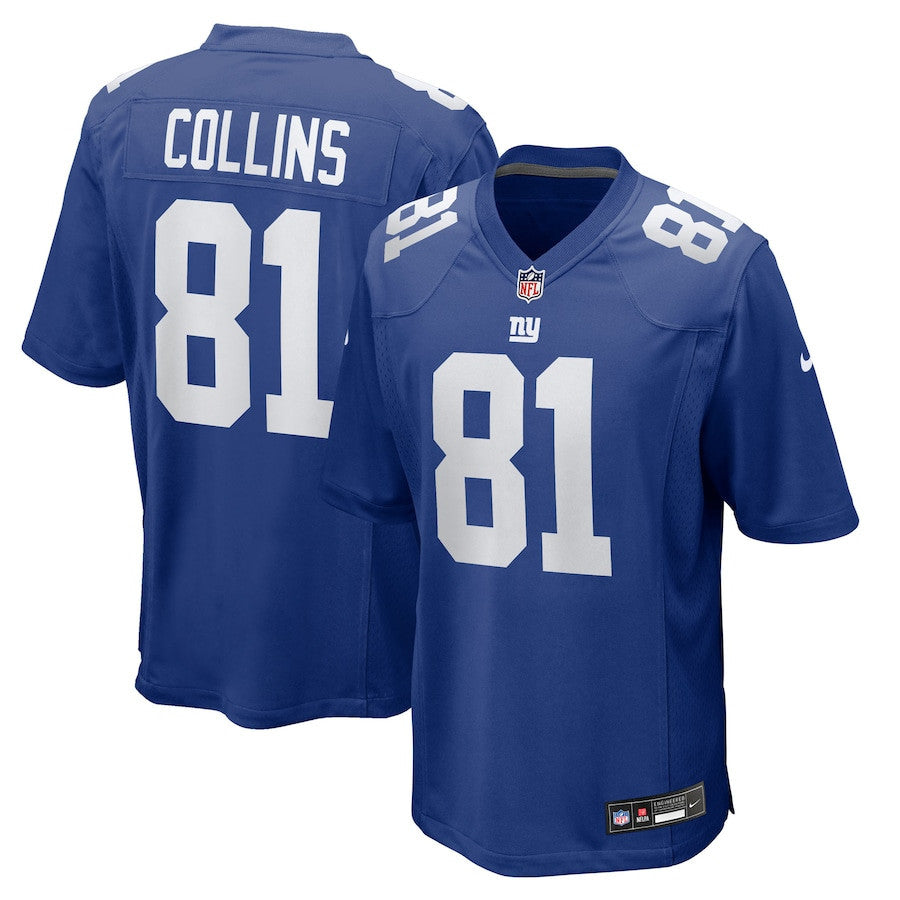 Beaux Collins 81 New York Giants Team Game Men Jersey - Royal