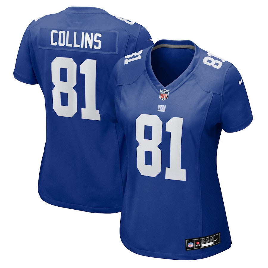 Beaux Collins 81 New York Giants Women's Team Game Jersey - Royal