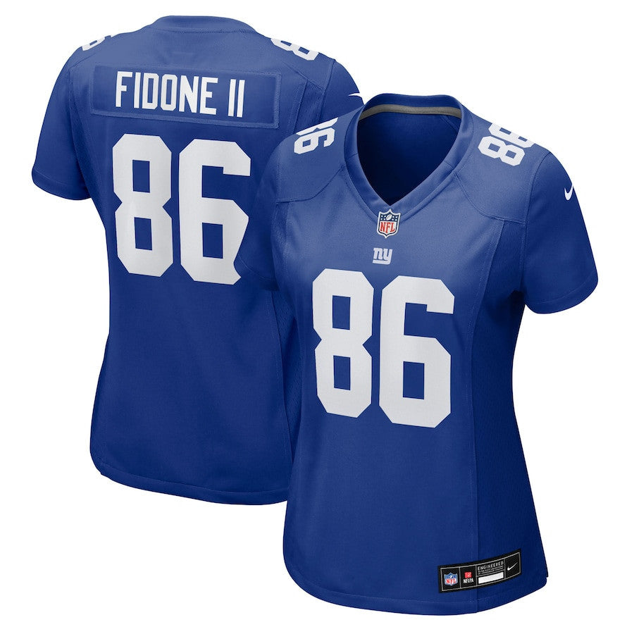 Thomas Fidone II 86 New York Giants Women's Team Game Jersey - Royal