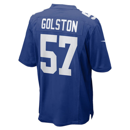 Chauncey Golston 57 New York Giants Team Game Men Jersey - Royal