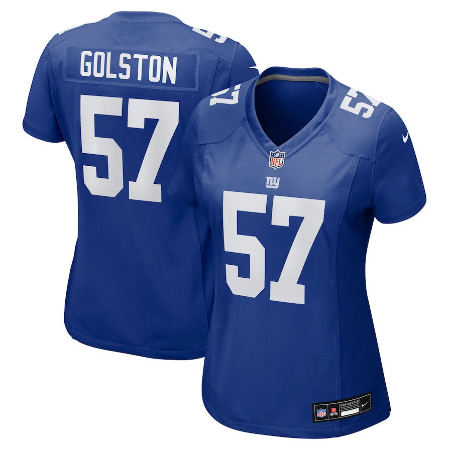 Chauncey Golston 57 New York Giants Women's Team Game Jersey - Royal