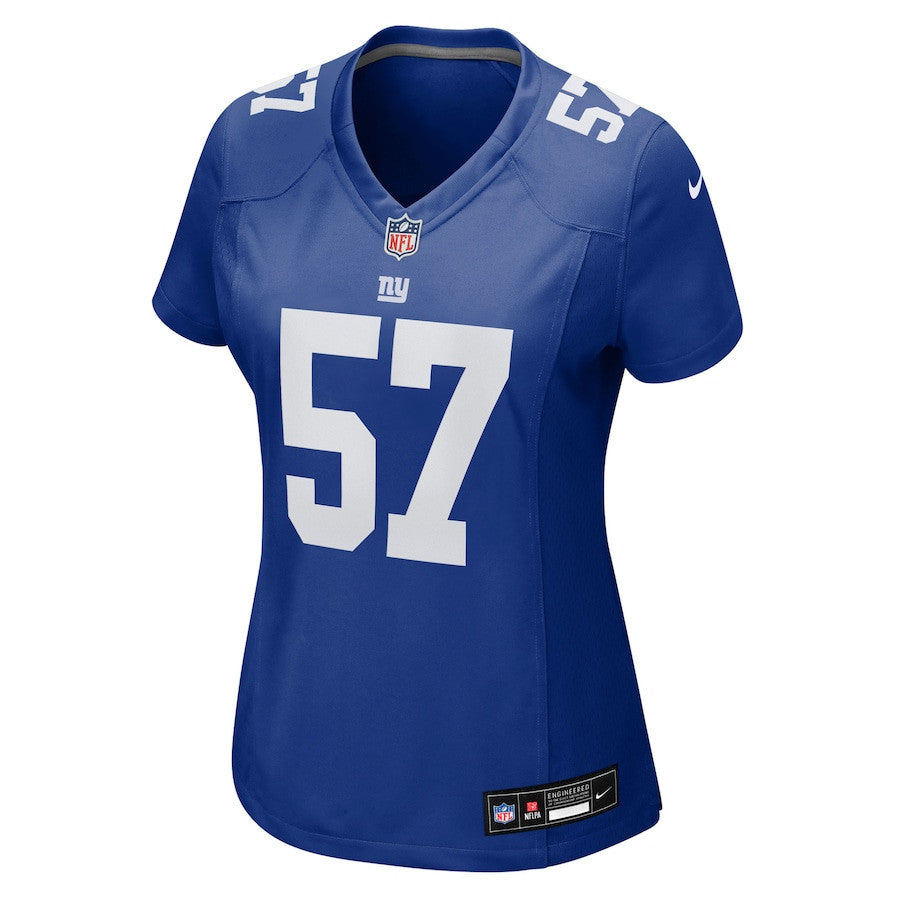 Chauncey Golston 57 New York Giants Women's Team Game Jersey - Royal