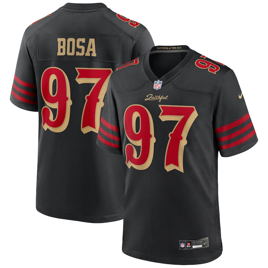 Nick Bosa 97 San Francisco 49ers 2025 Rivalries Collection Game Men Jersey - Black