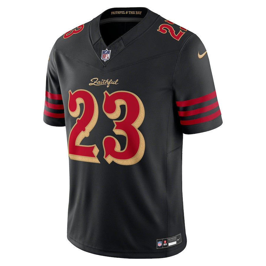 Christian McCaffrey 23 San Francisco 49ers 2025 Rivalries Collection Limited Men Jersey - Black
