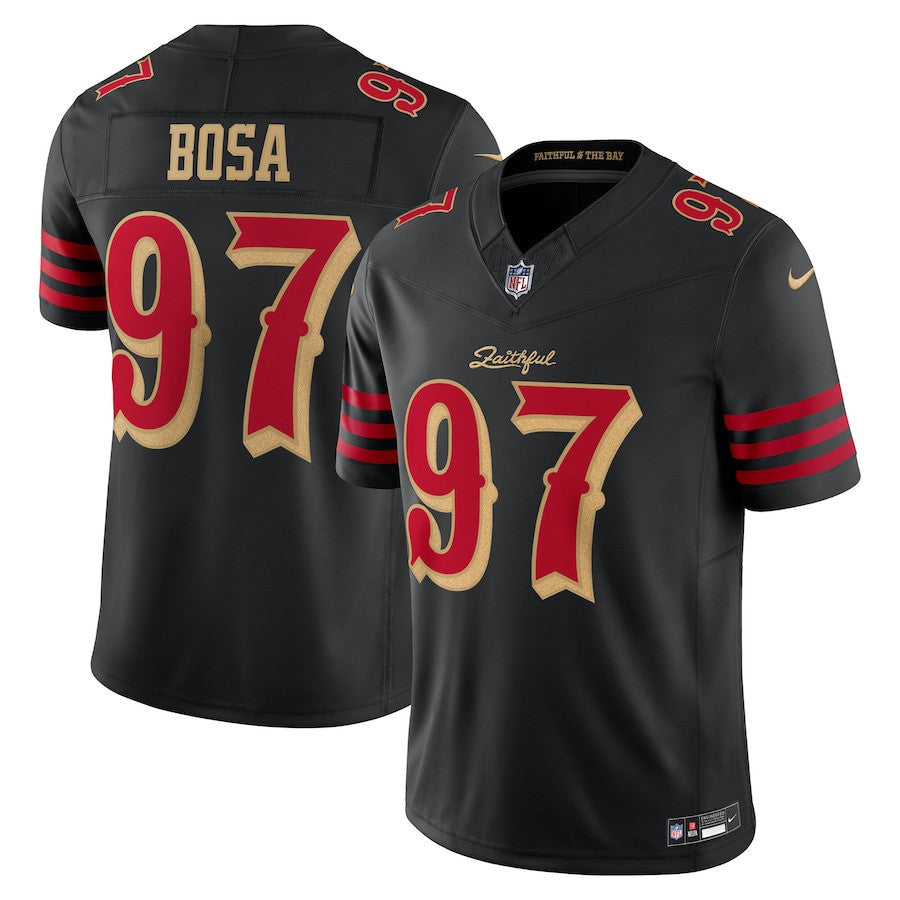 Nick Bosa 97 San Francisco 49ers 2025 Rivalries Collection Limited Men Jersey - Black