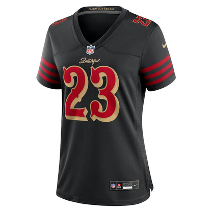 Christian McCaffrey 23 San Francisco 49ers Women's 2025 Rivalries Collection Game Jersey - Black
