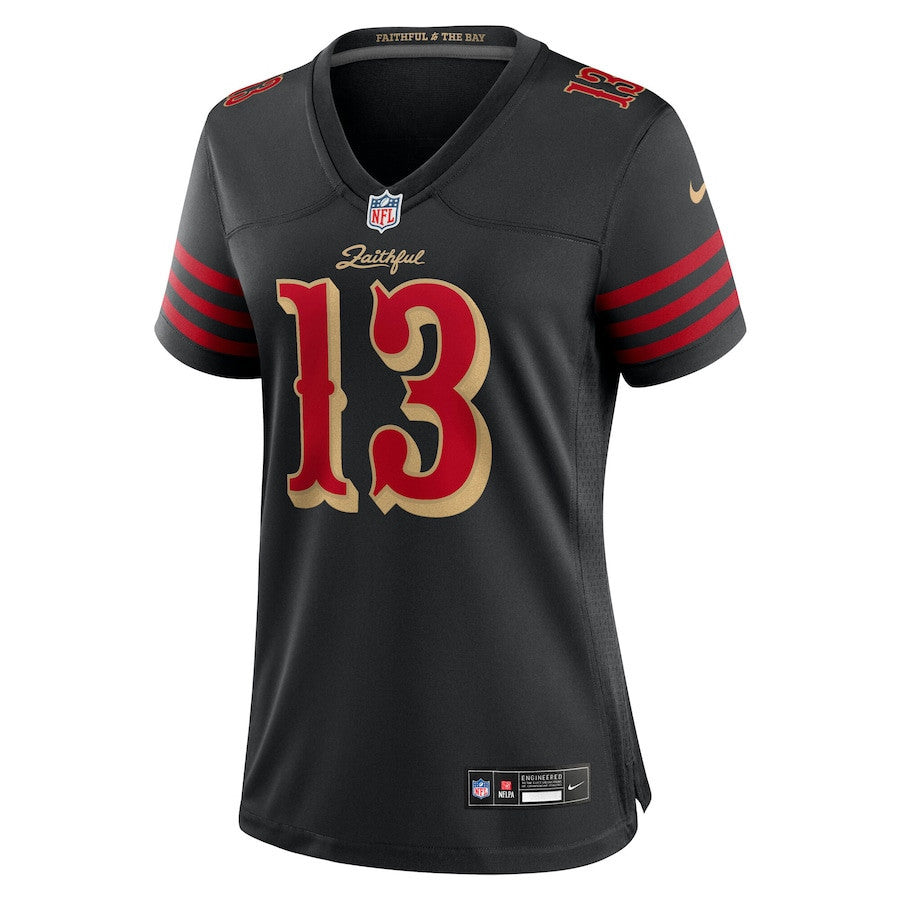 Brock Purdy 13 San Francisco 49ers Women's 2025 Rivalries Collection Game Jersey - Black