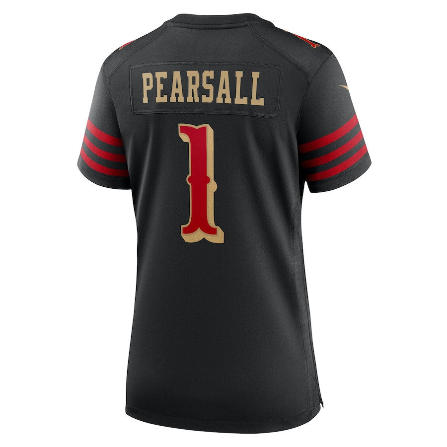 Ricky Pearsall 1 San Francisco 49ers Women's 2025 Rivalries Collection Game Jersey - Black