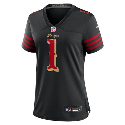 Ricky Pearsall 1 San Francisco 49ers Women's 2025 Rivalries Collection Game Jersey - Black
