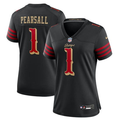 Ricky Pearsall 1 San Francisco 49ers Women's 2025 Rivalries Collection Game Jersey - Black