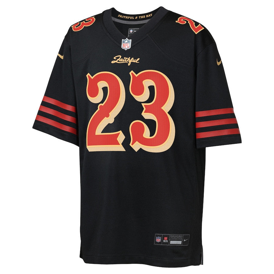Christian McCaffrey 23 San Francisco 49ers YOUTH 2025 Rivalries Collection Game Jersey - Black