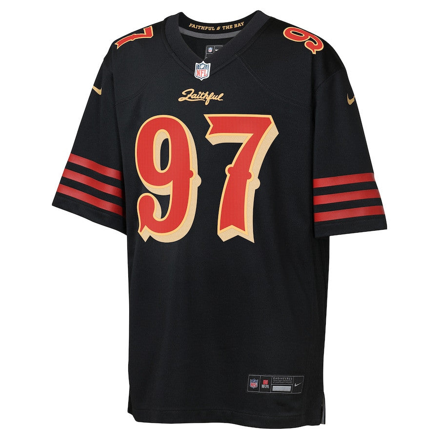 Nick Bosa 97 San Francisco 49ers YOUTH 2025 Rivalries Collection Game Jersey - Black