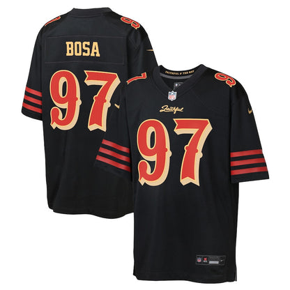 Nick Bosa 97 San Francisco 49ers YOUTH 2025 Rivalries Collection Game Jersey - Black