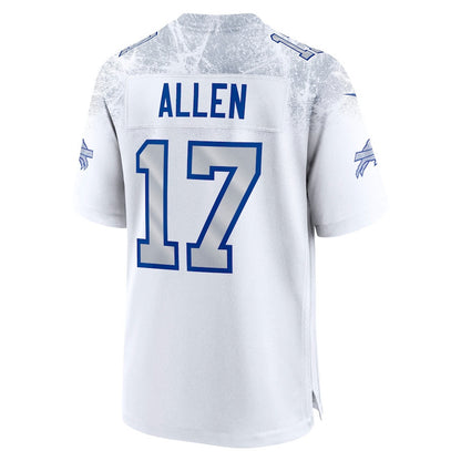 Josh Allen 17 Buffalo Bills 2025 Rivalries Collection Game Men Jersey - White
