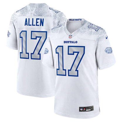Josh Allen 17 Buffalo Bills 2025 Rivalries Collection Game Men Jersey - White