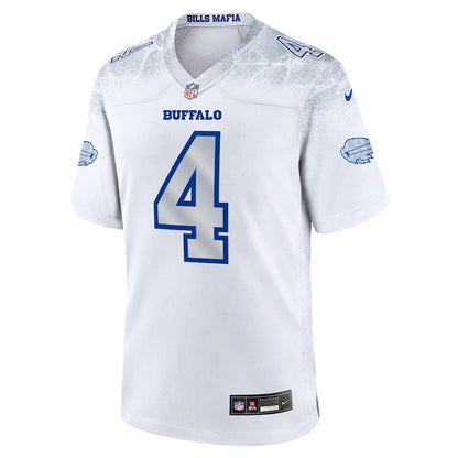 James Cook III 4 Buffalo Bills 2025 Rivalries Collection Game Men Jersey - White