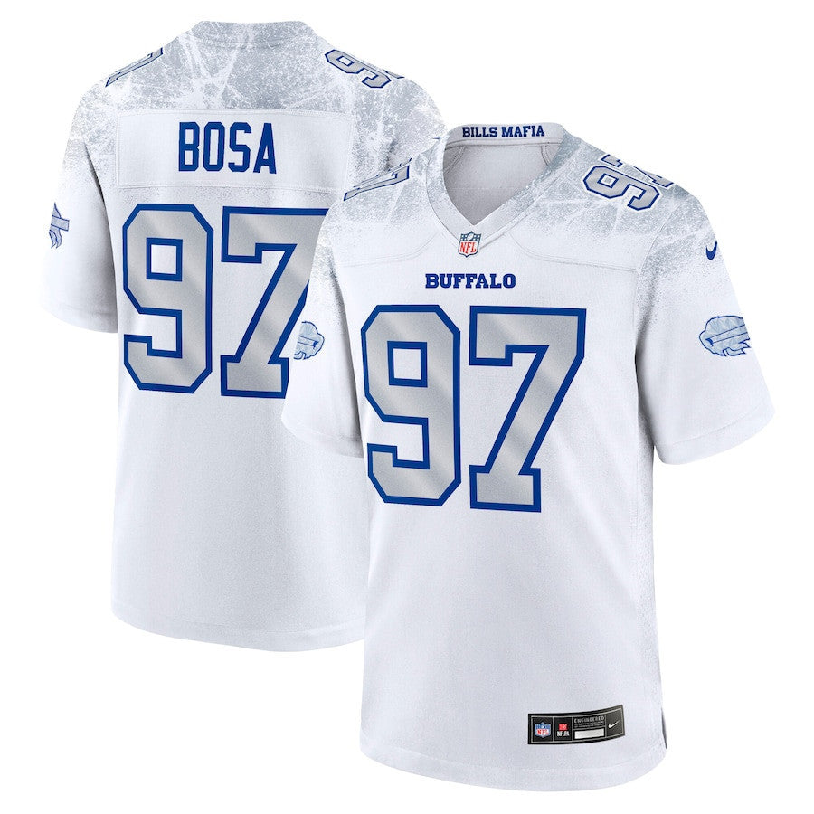 Joey Bosa 97 Buffalo Bills 2025 Rivalries Collection Game Men Jersey - White