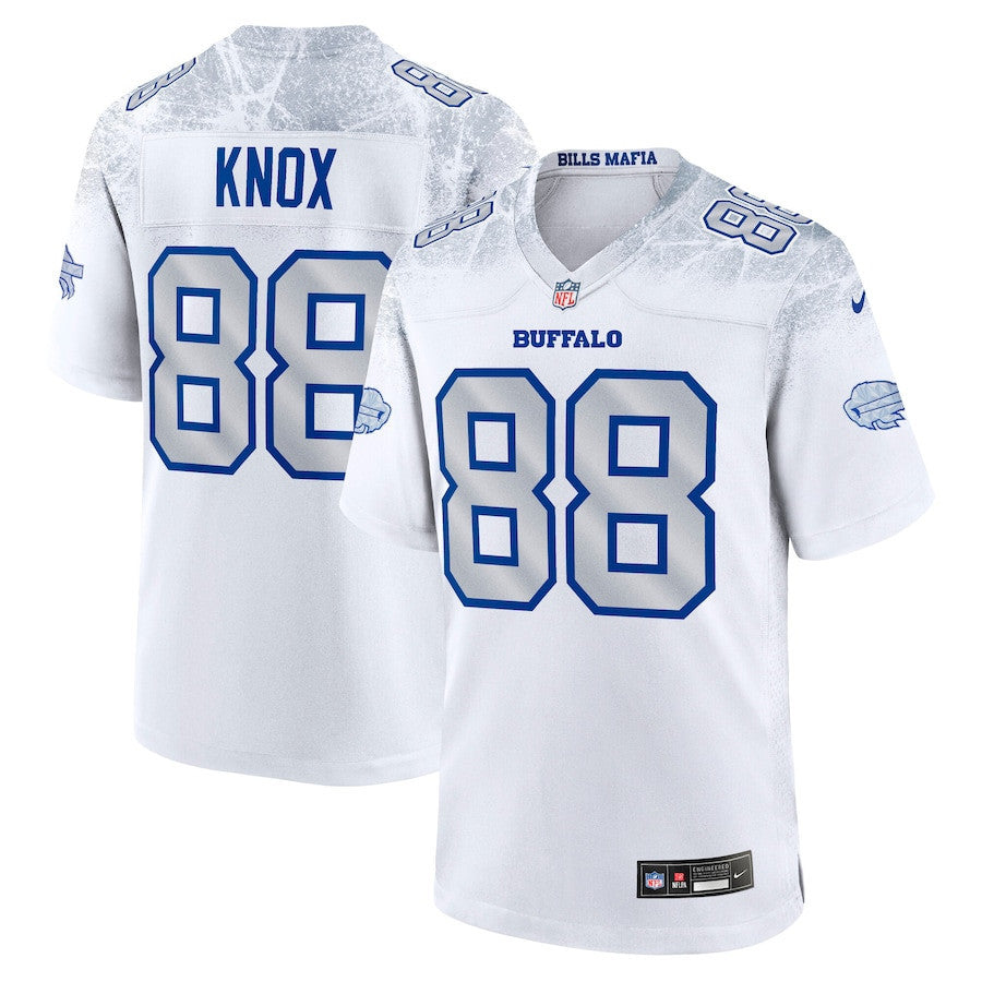 Dawson Knox 88 Buffalo Bills 2025 Rivalries Collection Game Men Jersey - White